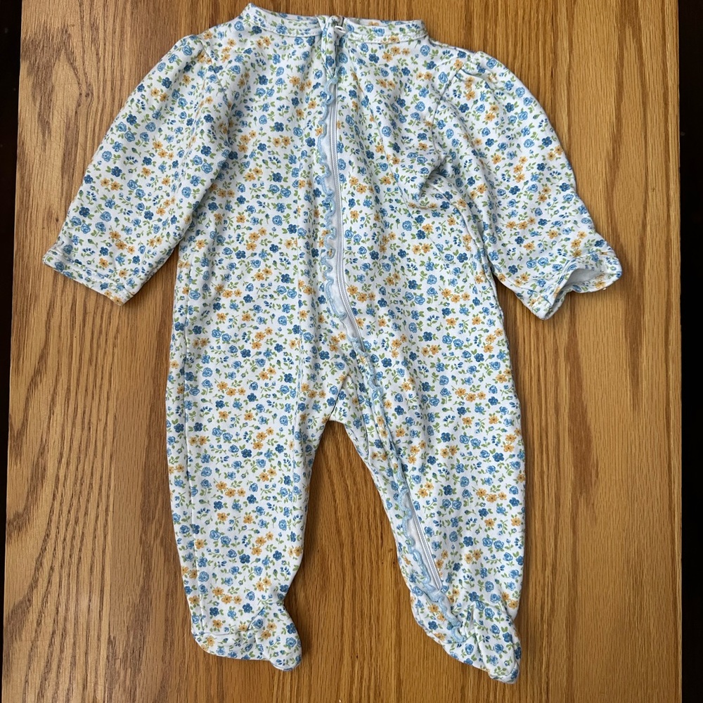 Kissy Kissy Floral Fantasy Footie W Zip 0-3 Months Pajamas